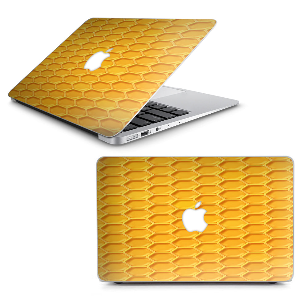  Yellow Honeycomb Macbook Air 13" A1369 A1466 Skin