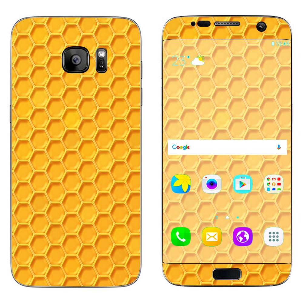  Yellow Honeycomb Samsung Galaxy S7 Edge Skin
