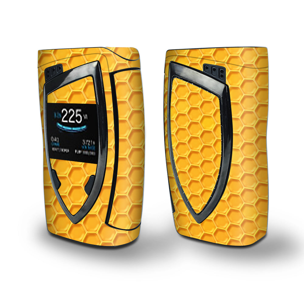 Skin Decal Vinyl Wrap for Smok Devilkin Kit 225w Vape (includes TFV12 Prince Tank Skins) skins cover/ Yellow Honeycomb