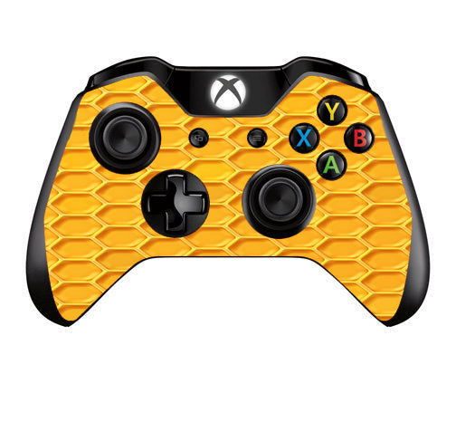  Yellow Honeycomb Microsoft Xbox One Controller Skin