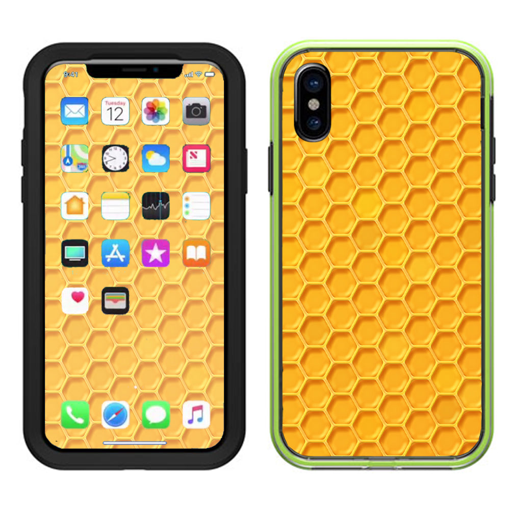  Yellow Honeycomb Lifeproof Slam Case iPhone X Skin