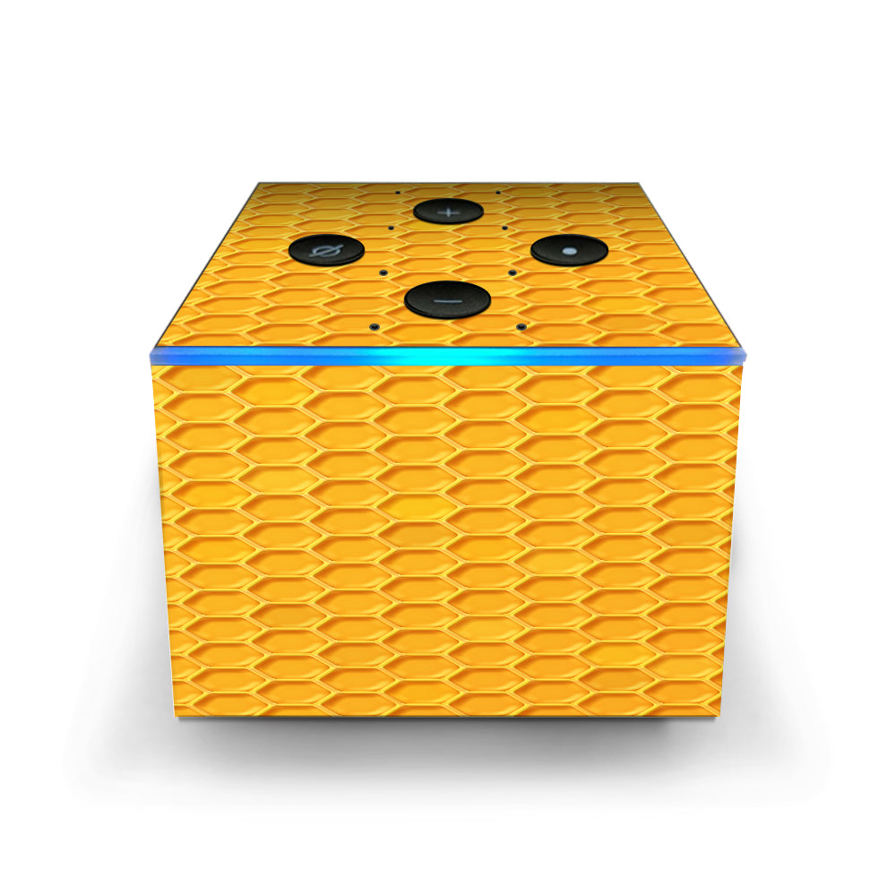  Yellow Honeycomb Amazon Fire TV Cube Skin