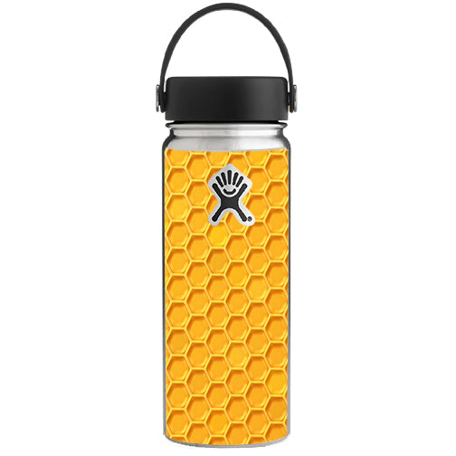  Yellow Honeycomb Hydroflask 18oz Wide Mouth Skin