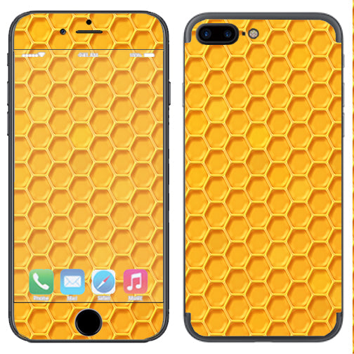  Yellow Honeycomb Apple  iPhone 7+ Plus / iPhone 8+ Plus Skin