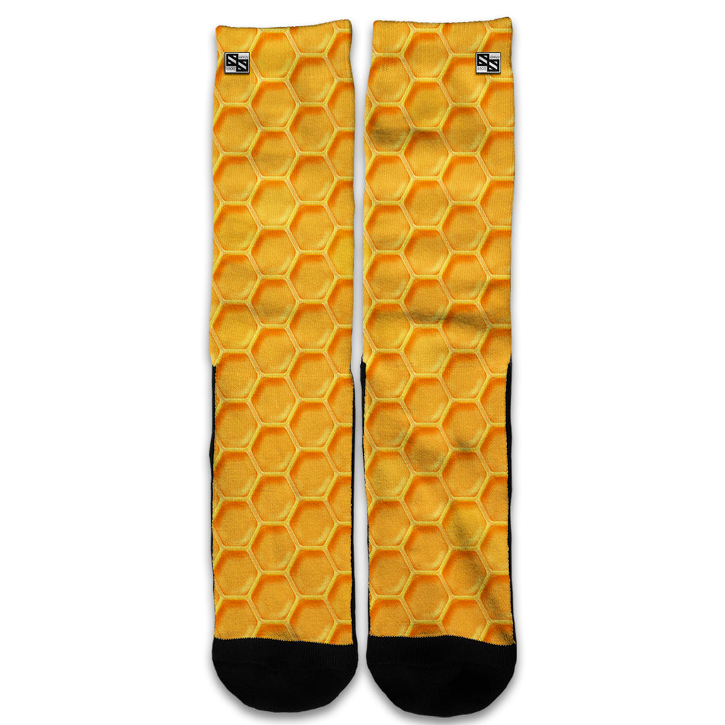  Yellow Honeycomb Universal Socks