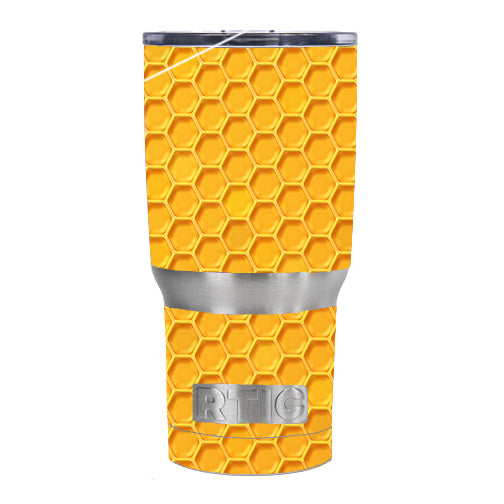  Yellow Honeycomb RTIC 20oz Tumbler Skin