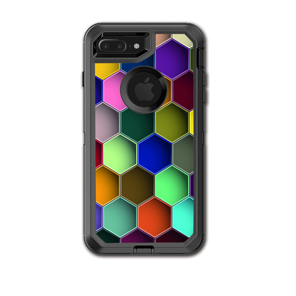  Colorful Octagon Pattern Otterbox Defender iPhone 7+ Plus or iPhone 8+ Plus Skin