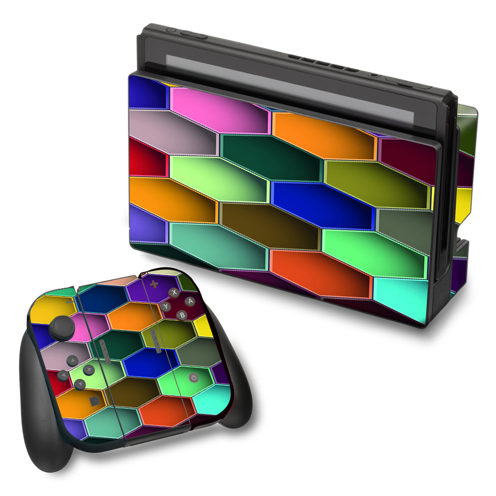  Colorful Octagon Pattern Nintendo Switch Skin