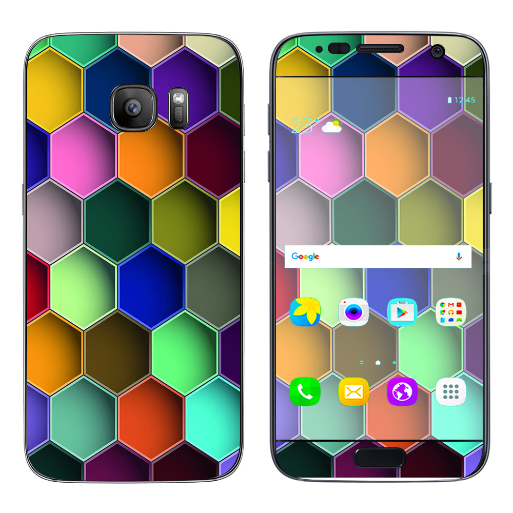  Colorful Octagon Pattern Samsung Galaxy S7 Skin