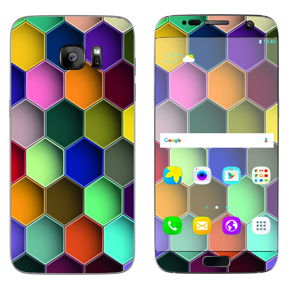  Colorful Octagon Pattern Samsung Galaxy S7 Edge Skin