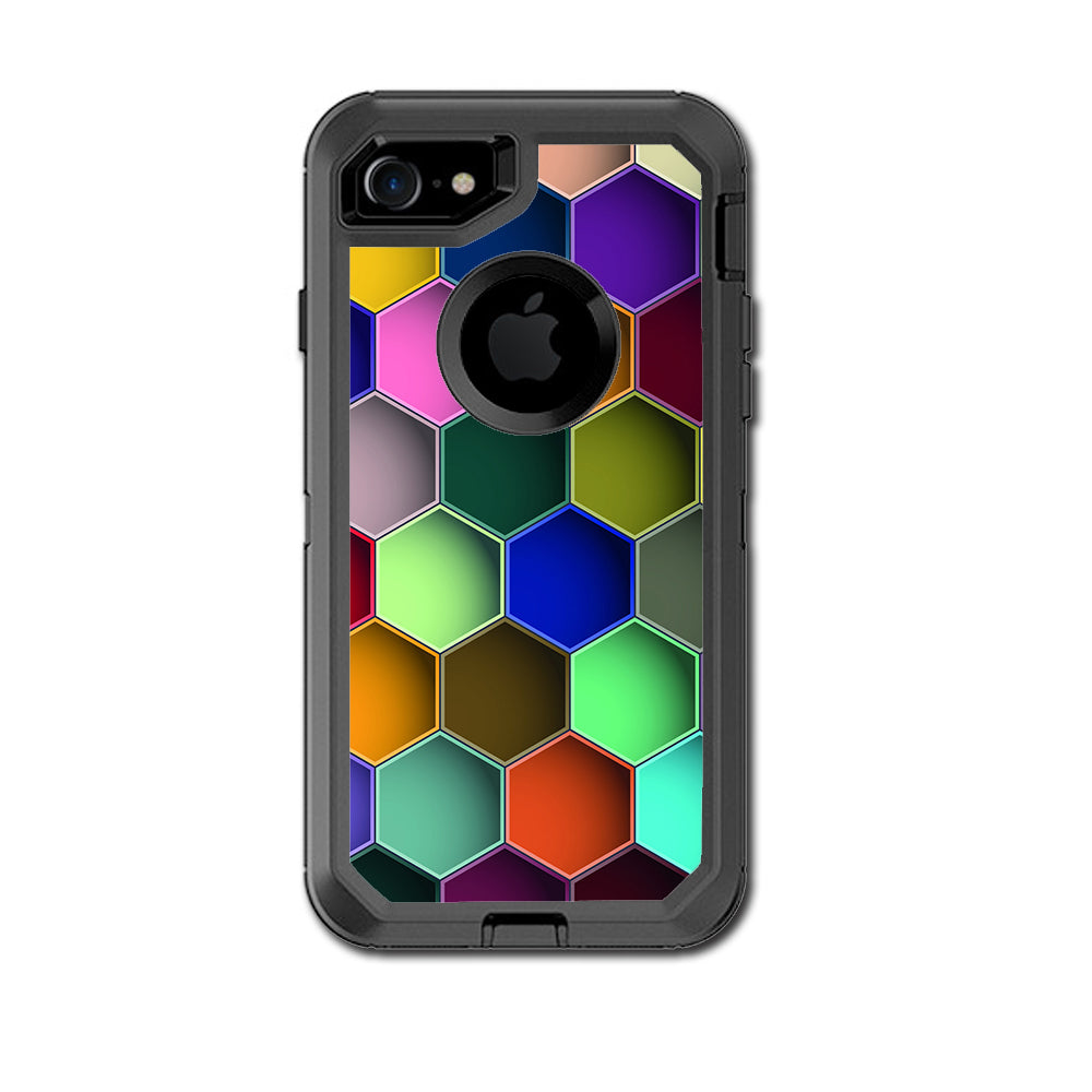 Colorful Octagon Pattern Otterbox Defender iPhone 7 or iPhone 8 Skin