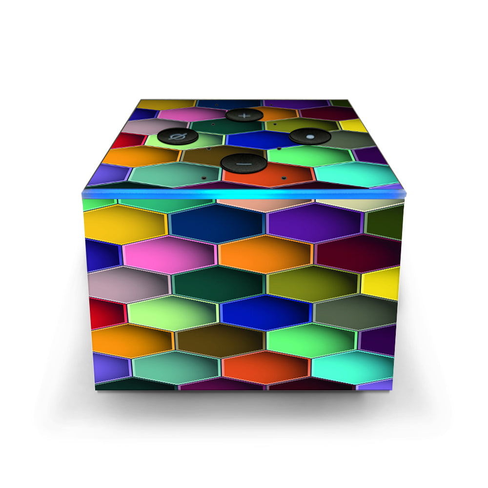  Colorful Octagon Pattern Amazon Fire TV Cube Skin