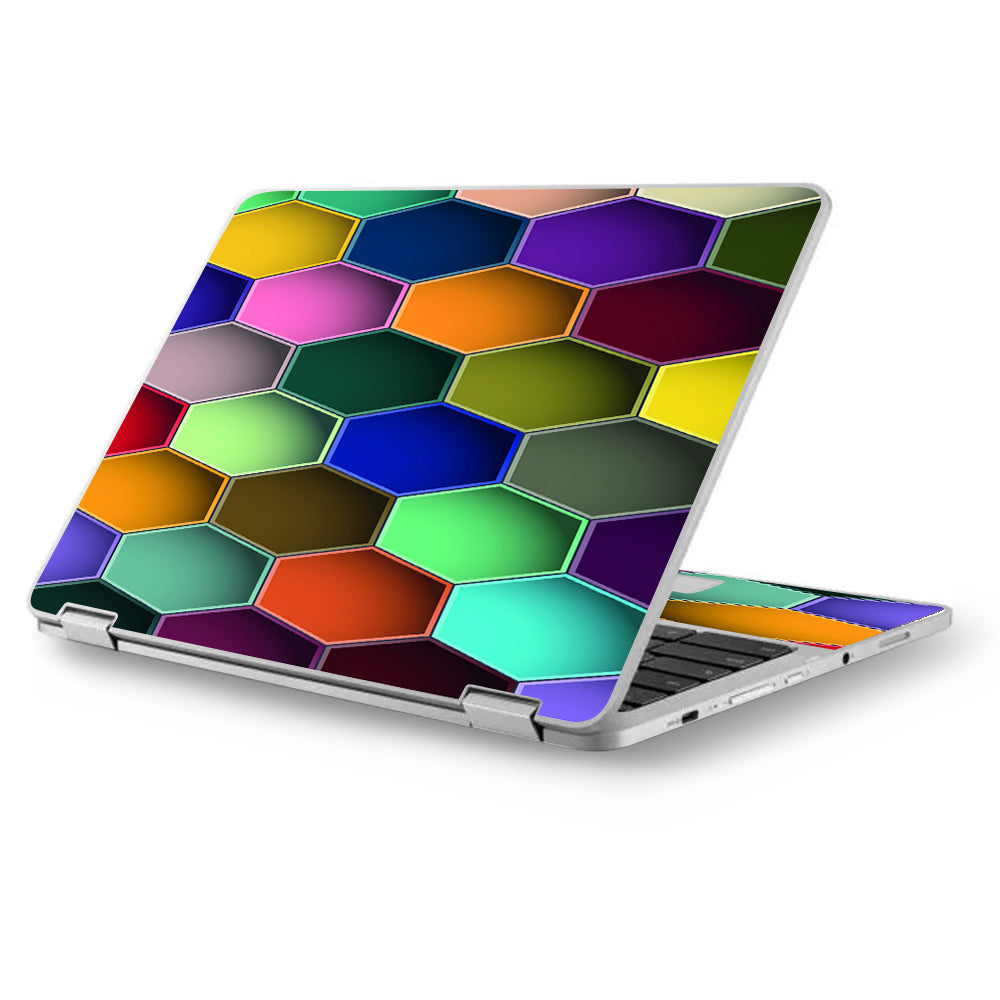  Colorful Octagon Pattern Asus Chromebook Flip 12.5" Skin