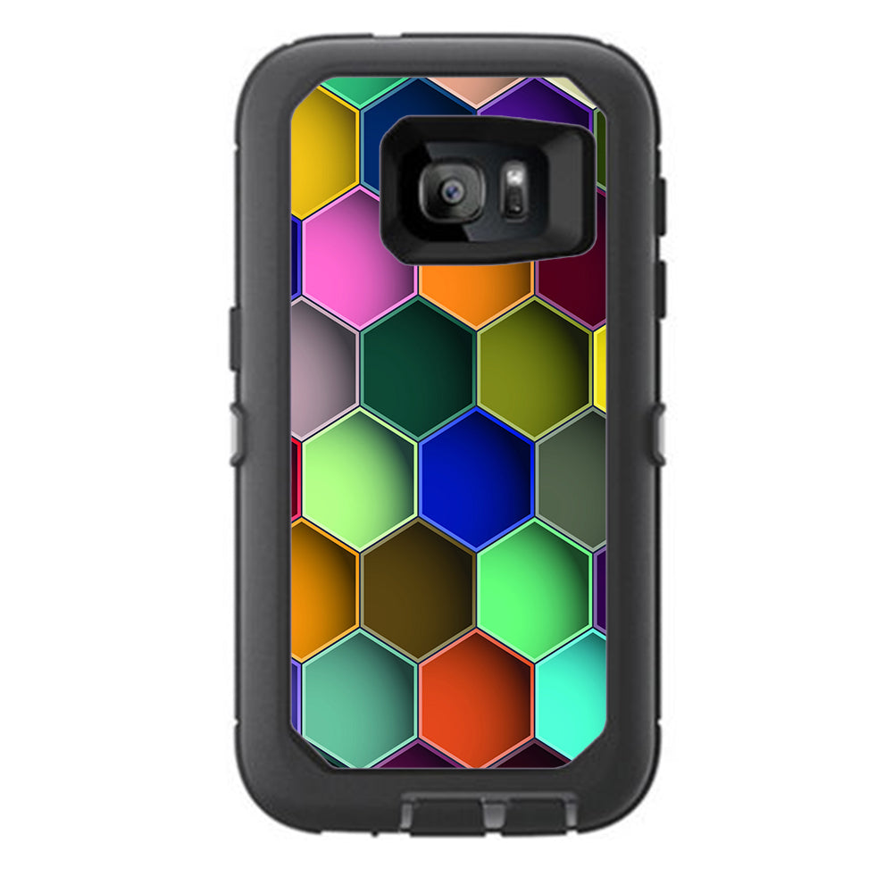  Colorful Octagon Pattern Otterbox Defender Samsung Galaxy S7 Skin