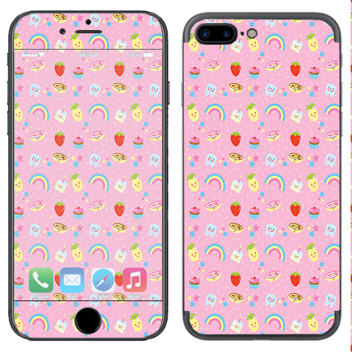  Pink Rainbows Strawberry Apple  iPhone 7+ Plus / iPhone 8+ Plus Skin