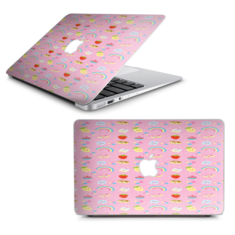  Pink Rainbows Strawberry Macbook Air 13" A1369 A1466 Skin