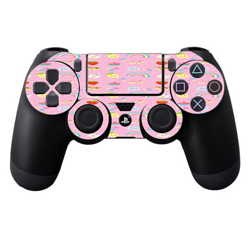  Pink Rainbows Strawberry Sony Playstation PS4 Controller Skin