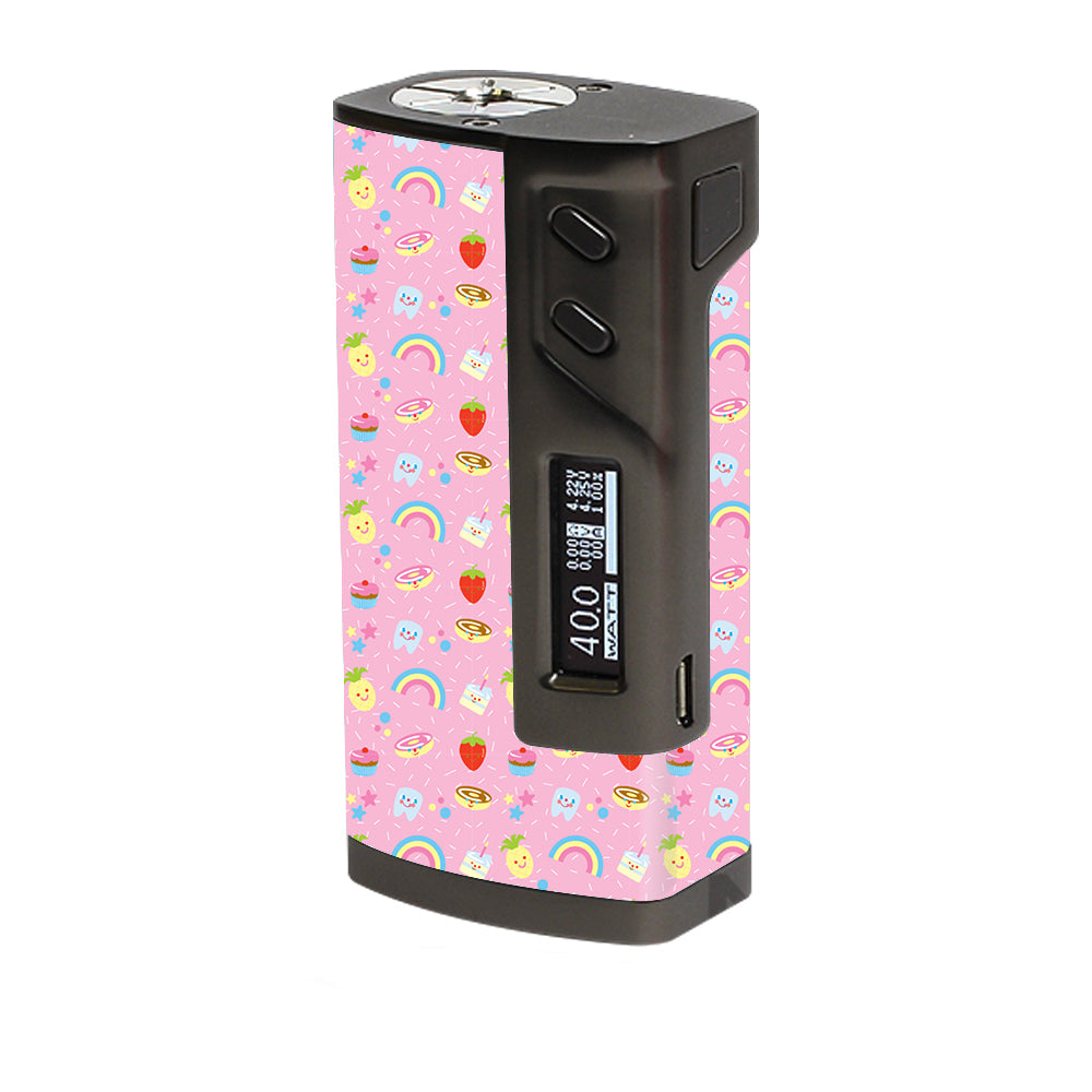 Skin Decal for Sigelei 213W TC Vape Mod / Pink Rainbows Strawberry ...