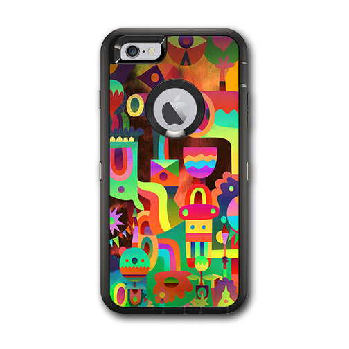  Colorful Cartoon Design Otterbox Defender iPhone 6 PLUS Skin