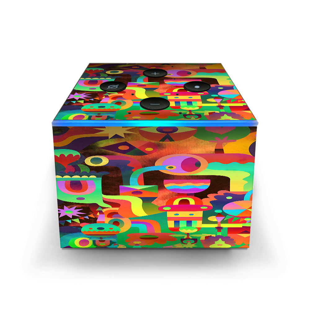 Colorful Cartoon Design Amazon Fire TV Cube Skin