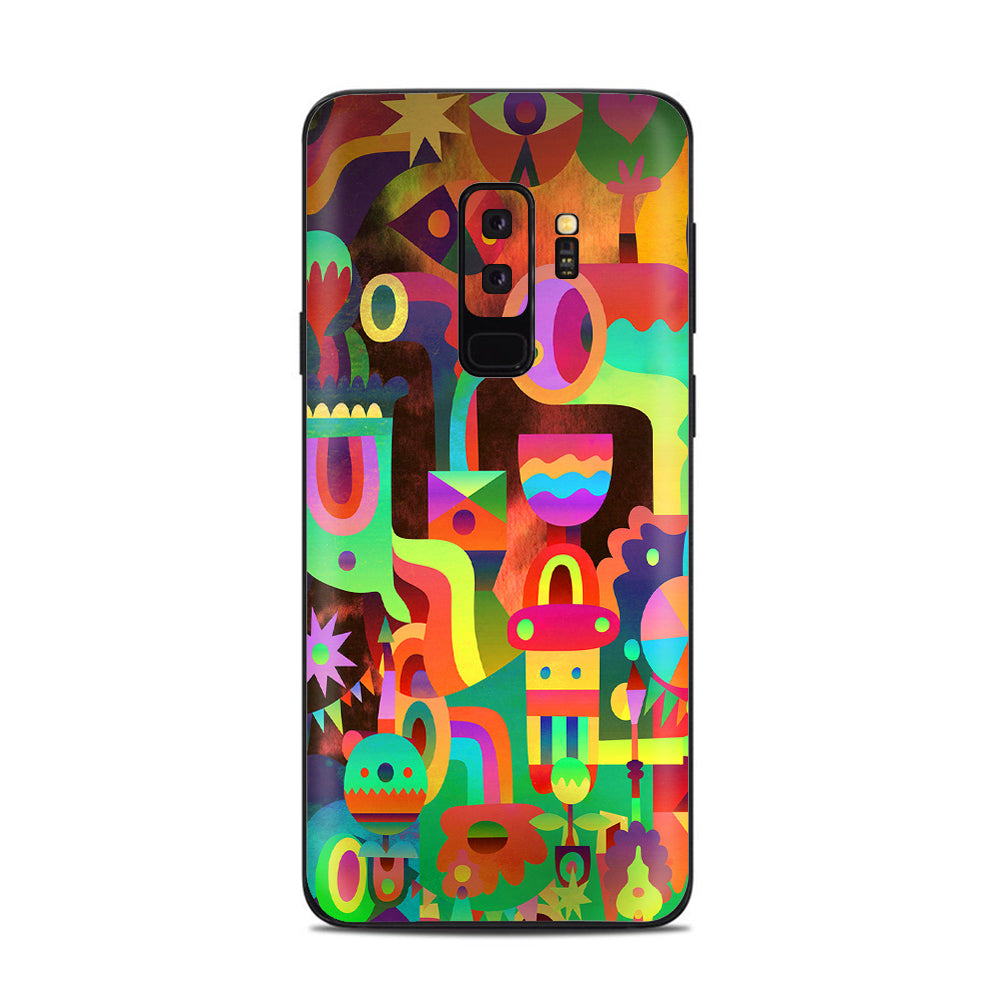  Colorful Cartoon Design Samsung Galaxy S9 Plus Skin