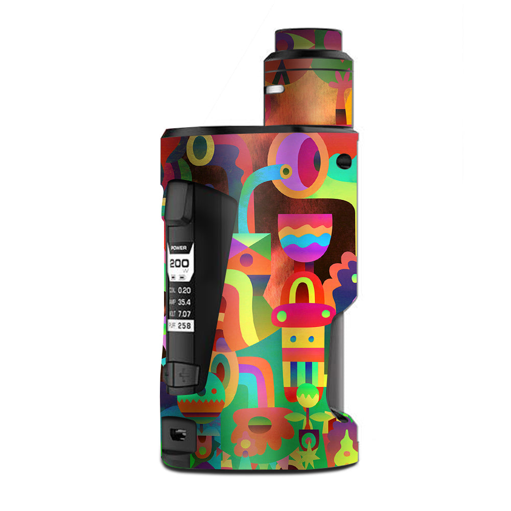  Colorful Cartoon Design G Box Squonk Geek Vape Skin