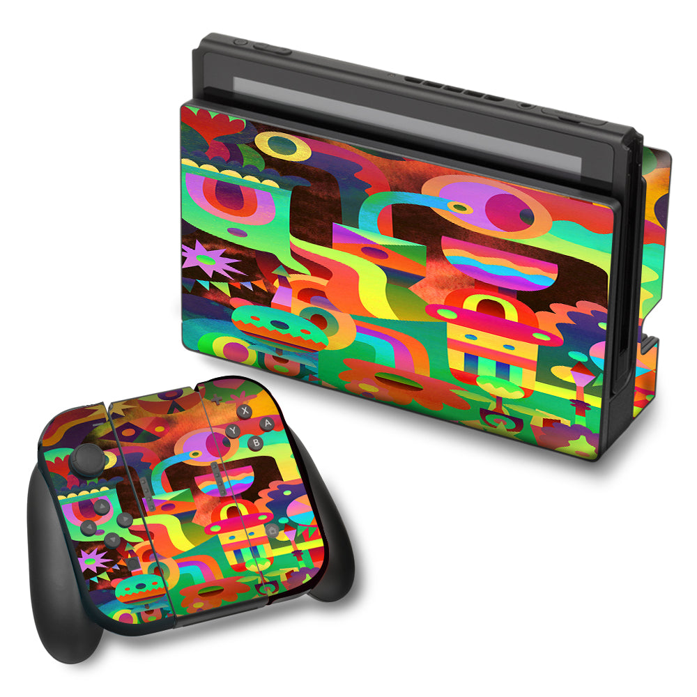  Colorful Cartoon Design Nintendo Switch Skin