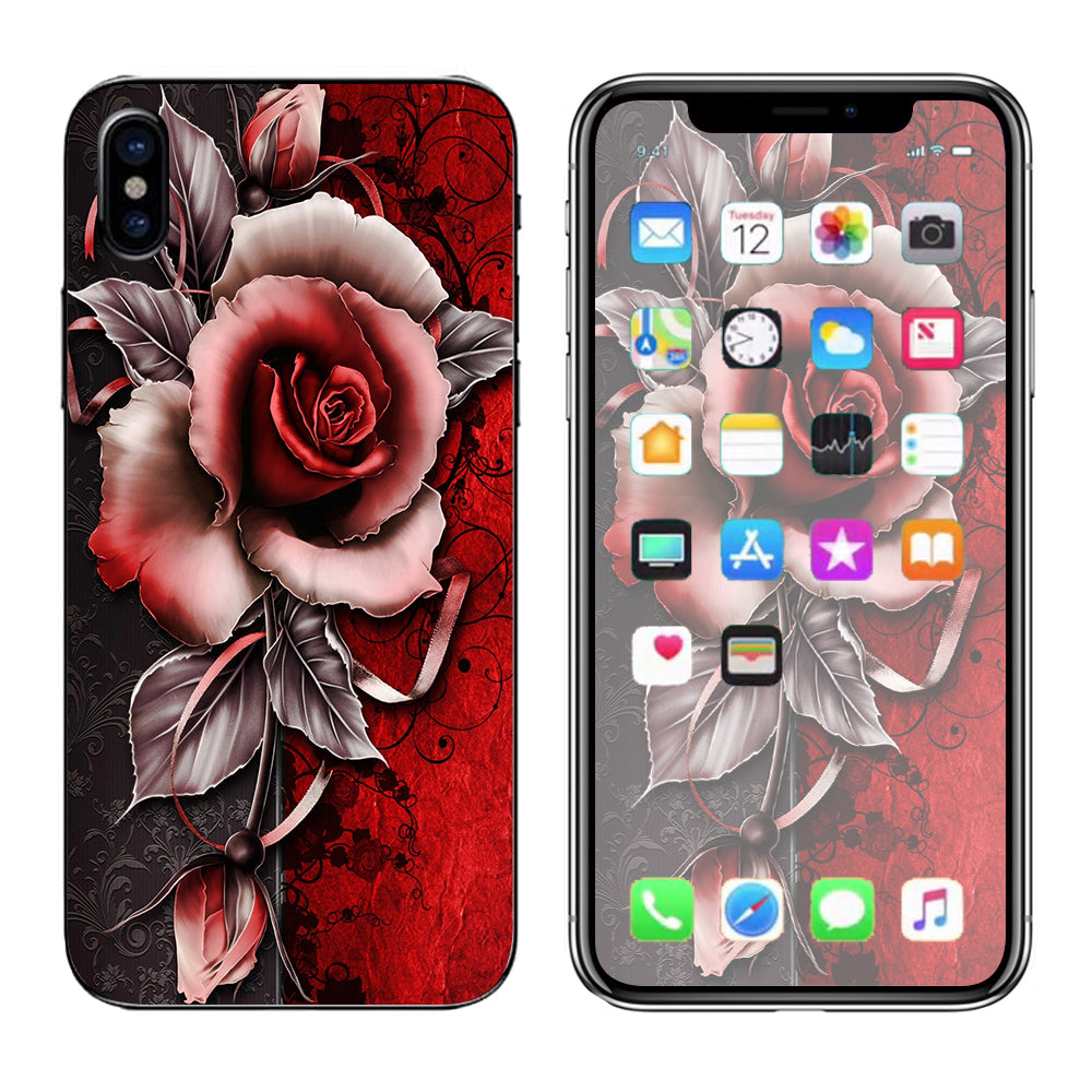  Beautful Rose Design Apple iPhone X Skin