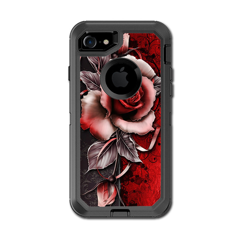  Beautful Rose Design Otterbox Defender iPhone 7 or iPhone 8 Skin