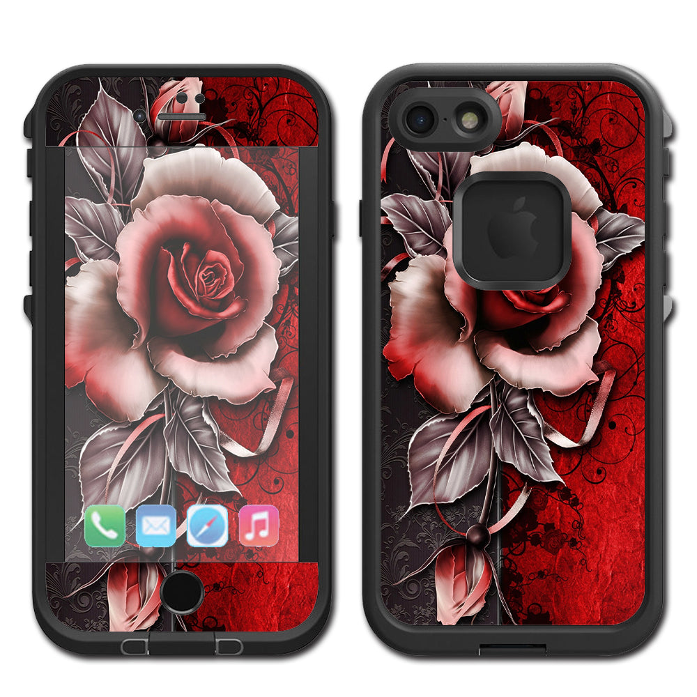  Beautful Rose Design Lifeproof Fre iPhone 7 or iPhone 8 Skin