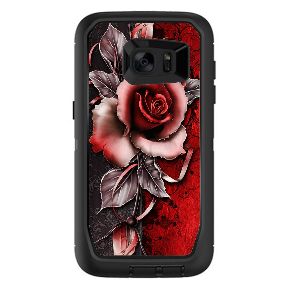  Beautful Rose Design Otterbox Defender Samsung Galaxy S7 Edge Skin