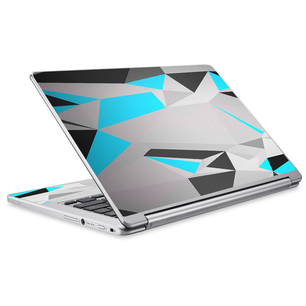  Baby Blue Grey Glass Design Acer Chromebook R13 Skin