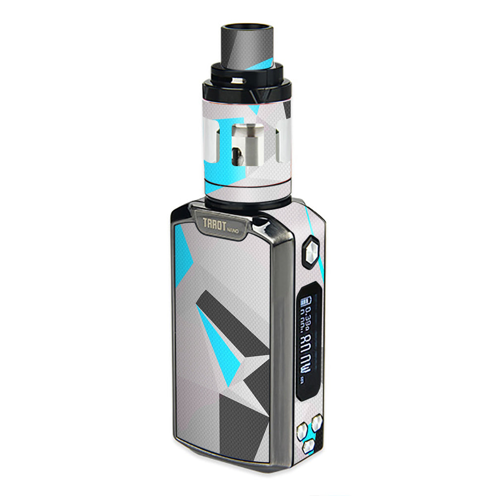 Skin Decal for Vaporesso Tarot Nano Kit Vape / Baby Blue Grey Glass Design   itsaskin.com