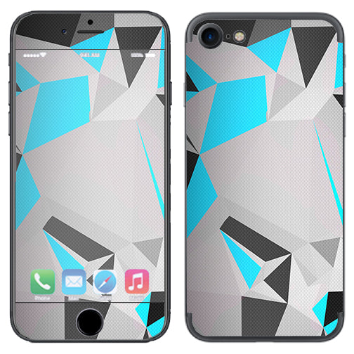  Baby Blue Grey Glass Design Apple iPhone 7 or iPhone 8 Skin