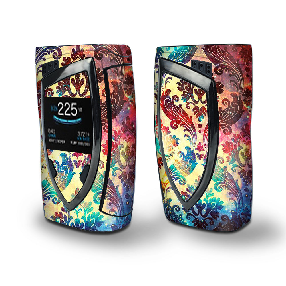 Skin Decal Vinyl Wrap for Smok Devilkin Kit 225w Vape (includes TFV12 Prince Tank Skins) skins cover/ Galaxy Paisley Antique