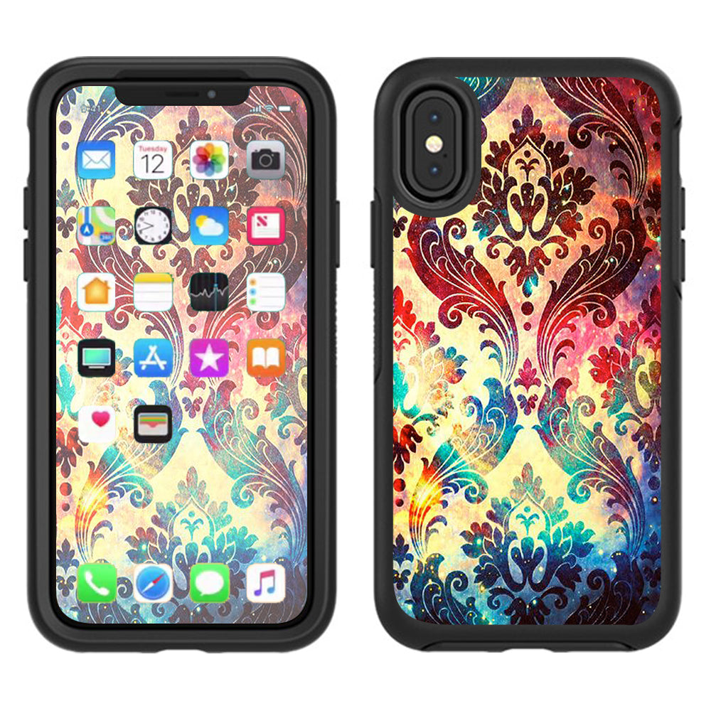  Galaxy Paisley Antique Otterbox Defender Apple iPhone X Skin