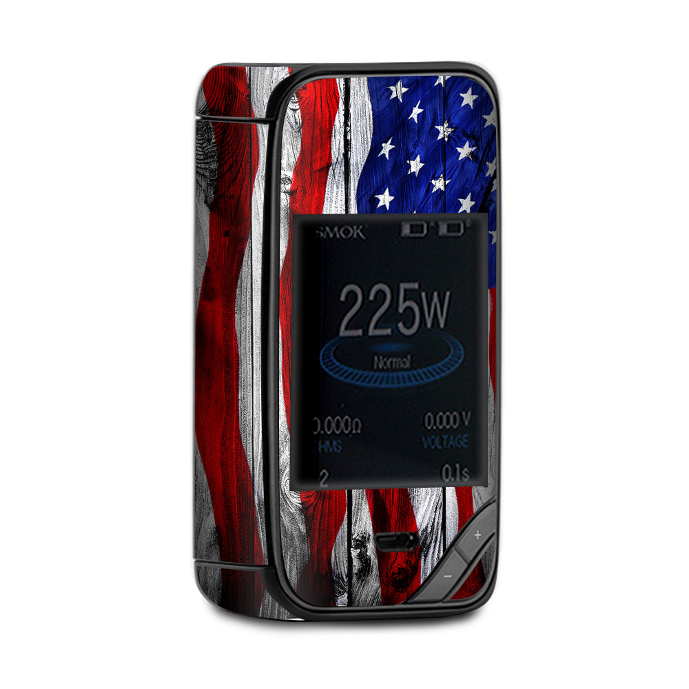  American Flag On Wood X-Priv Smok Skin