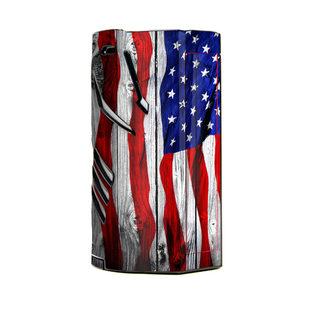  American Flag On Wood T-Priv 3 Smok Skin
