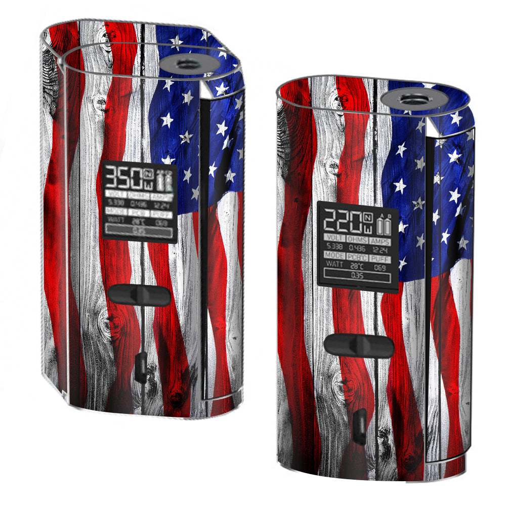  American Flag On Wood Smok GX2/4 350w Skin