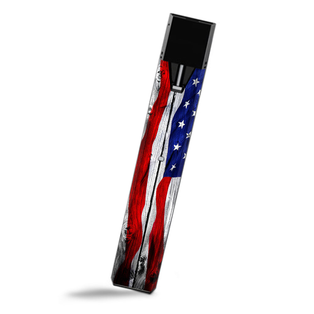  American Flag On Wood Smok Fit Ultra Portable Skin
