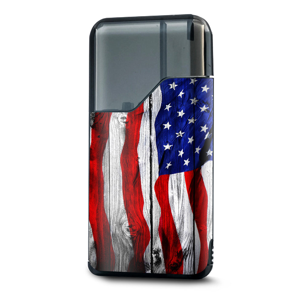  American Flag On Wood Suorin Air Skin