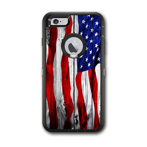  American Flag On Wood Otterbox Defender iPhone 6 PLUS Skin