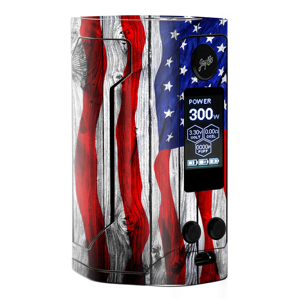  American Flag On Wood Wismec RX Gen 3 Skin