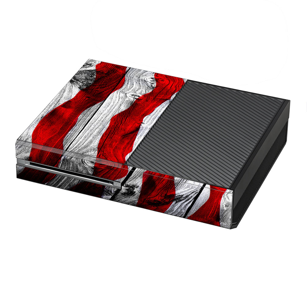  American Flag On Wood Microsoft Xbox One Skin