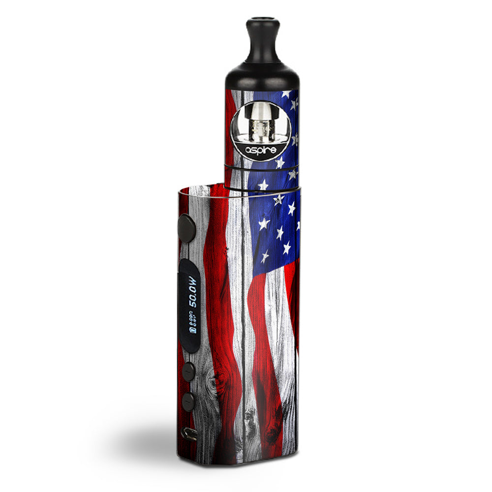  American Flag On Wood Aspire Zelos  Skin