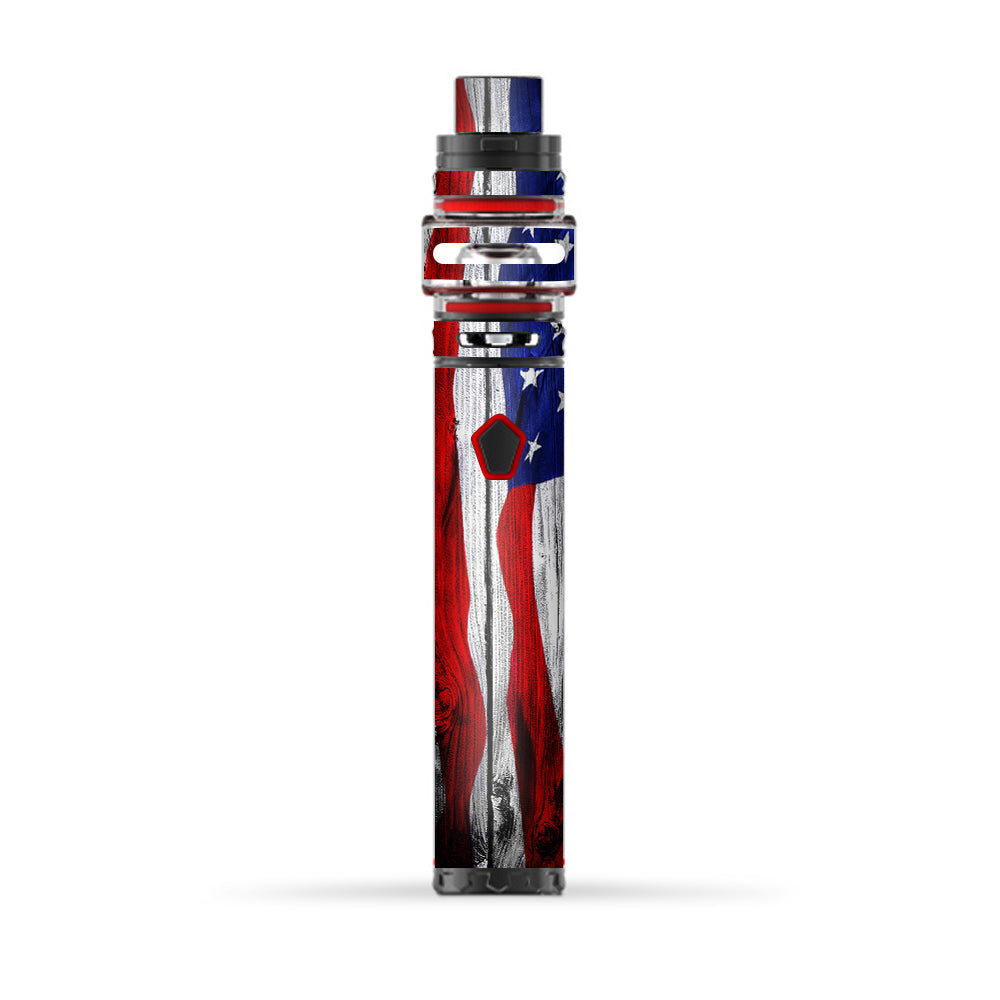  American Flag On Wood Smok Stick Prince Baby Skin