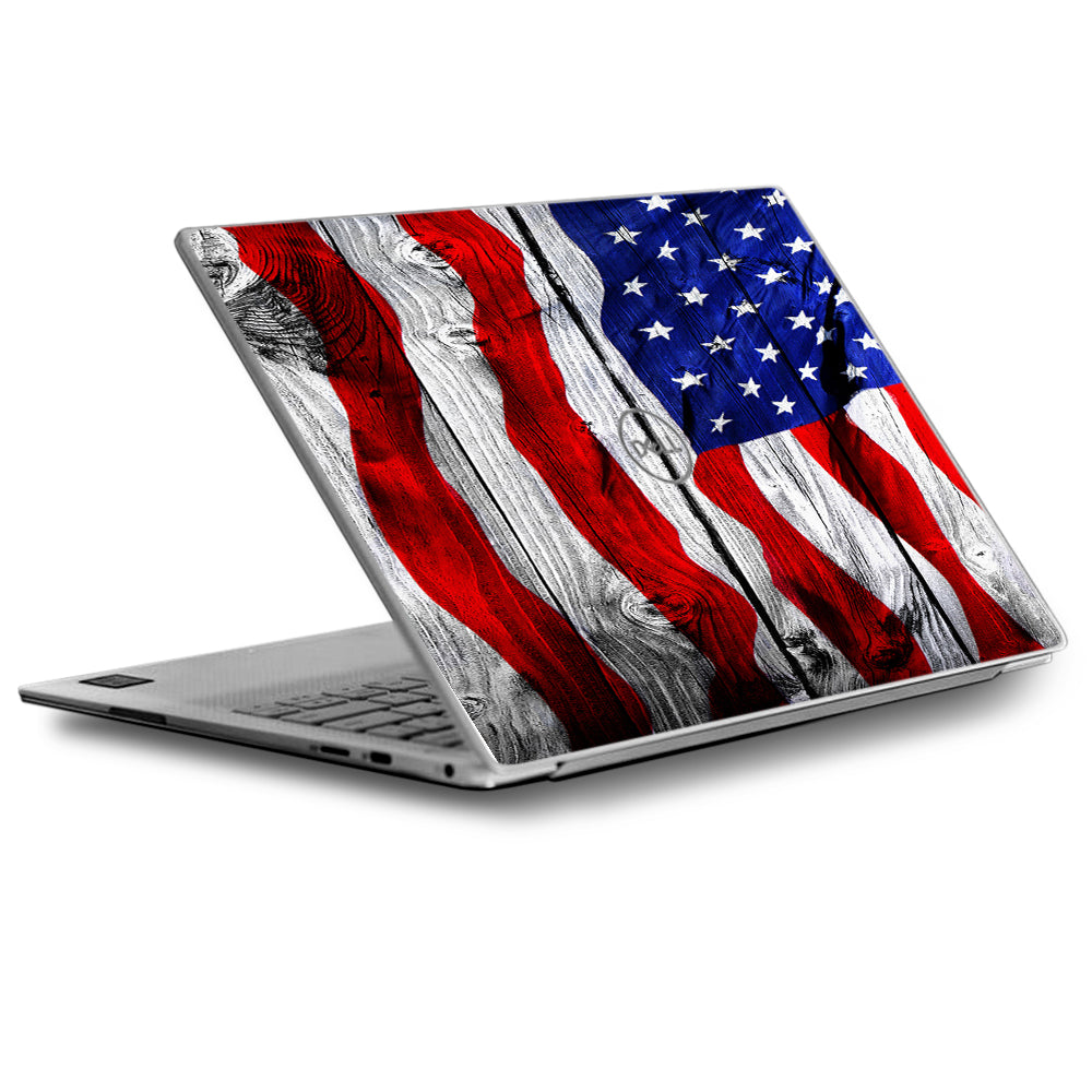  American Flag On Wood Dell XPS 13 9370 9360 9350 Skin
