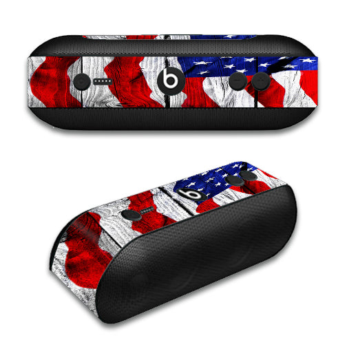  American Flag On Wood Beats by Dre Pill Plus Skin