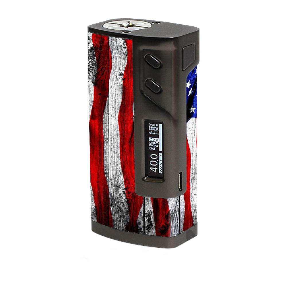  American Flag On Wood Sigelei 213W Skin