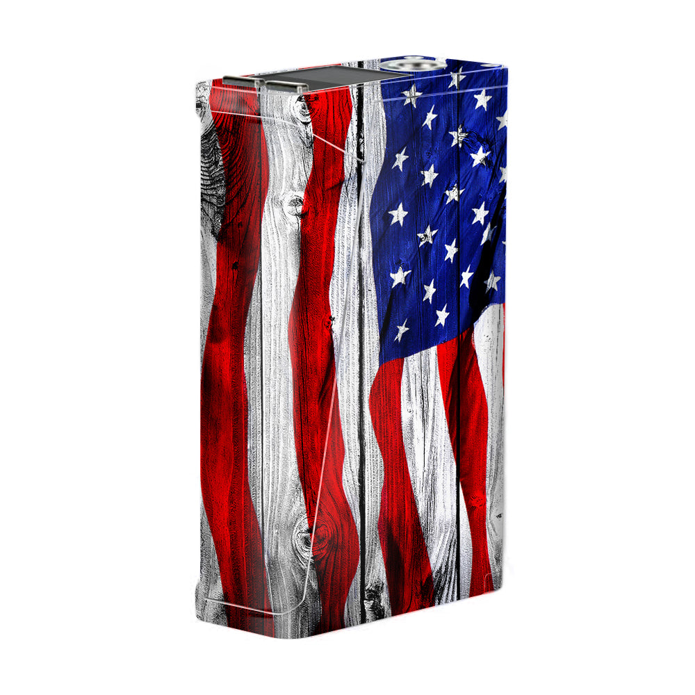  American Flag On Wood Smok H-Priv Skin